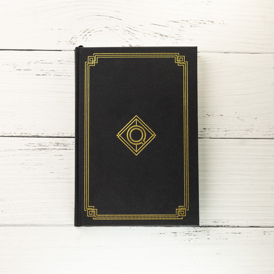 Qwerkywriter Official QWERKYTOYS Lined Journal in black gold and black chrome