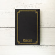Qwerkywriter Official QWERKYTOYS Lined Journal in black gold and black chrome