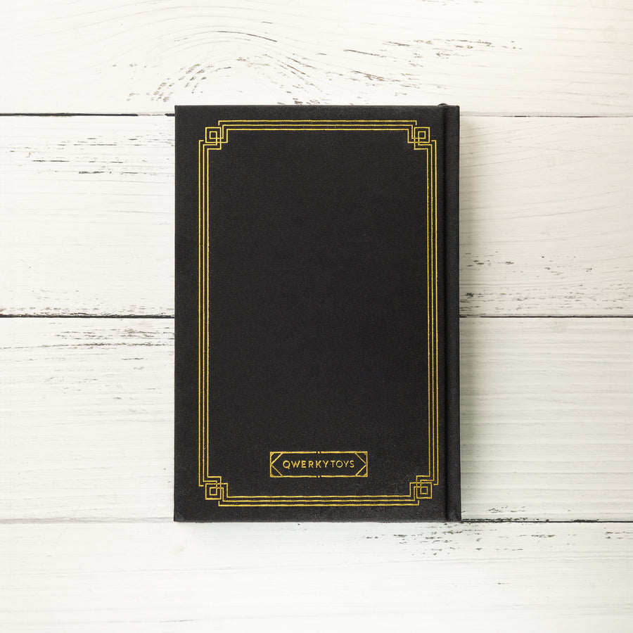 Qwerkywriter Official QWERKYTOYS Lined Journal in black gold and black chrome