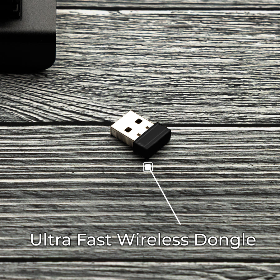 Qwerkywriter typewriter keyboard best in class premium all aluminum body in black chrome fast lag less wireless usb dongle connection