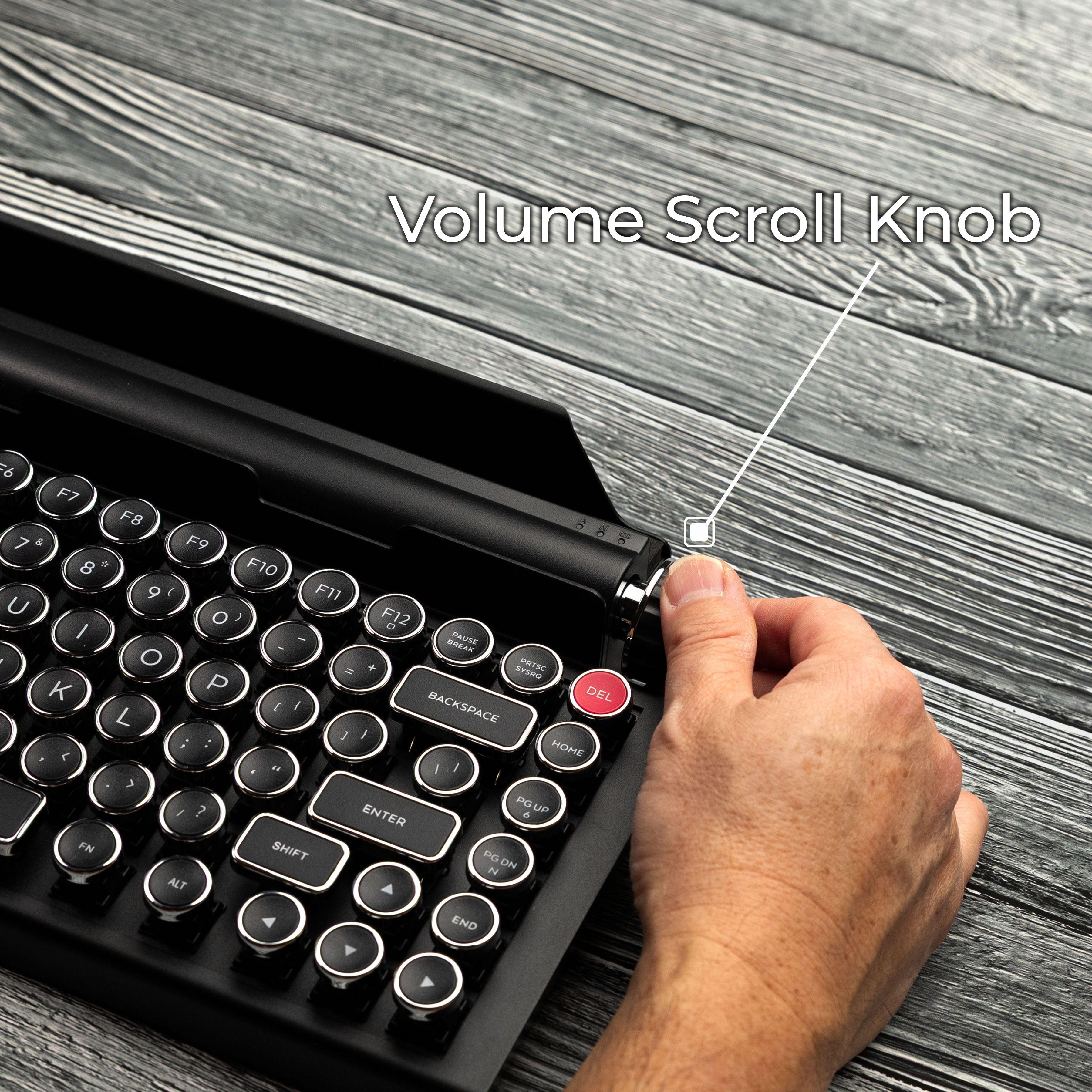 QWERKYWRITER® 2 Black Chrome Edition | Retro Typewriter Mechanical