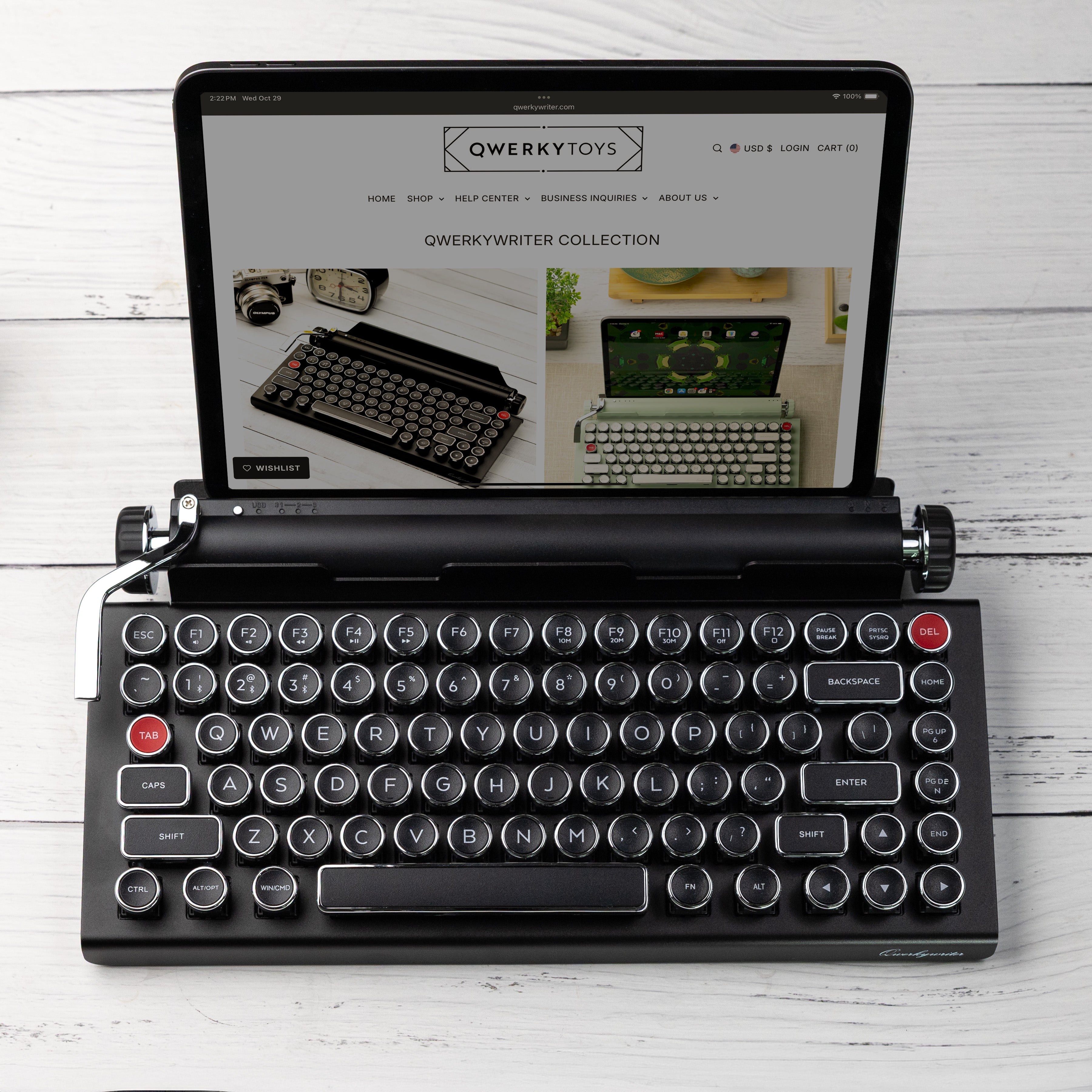 REFURBISHED BLACK CHROME QWERKYWRITER® US Layout