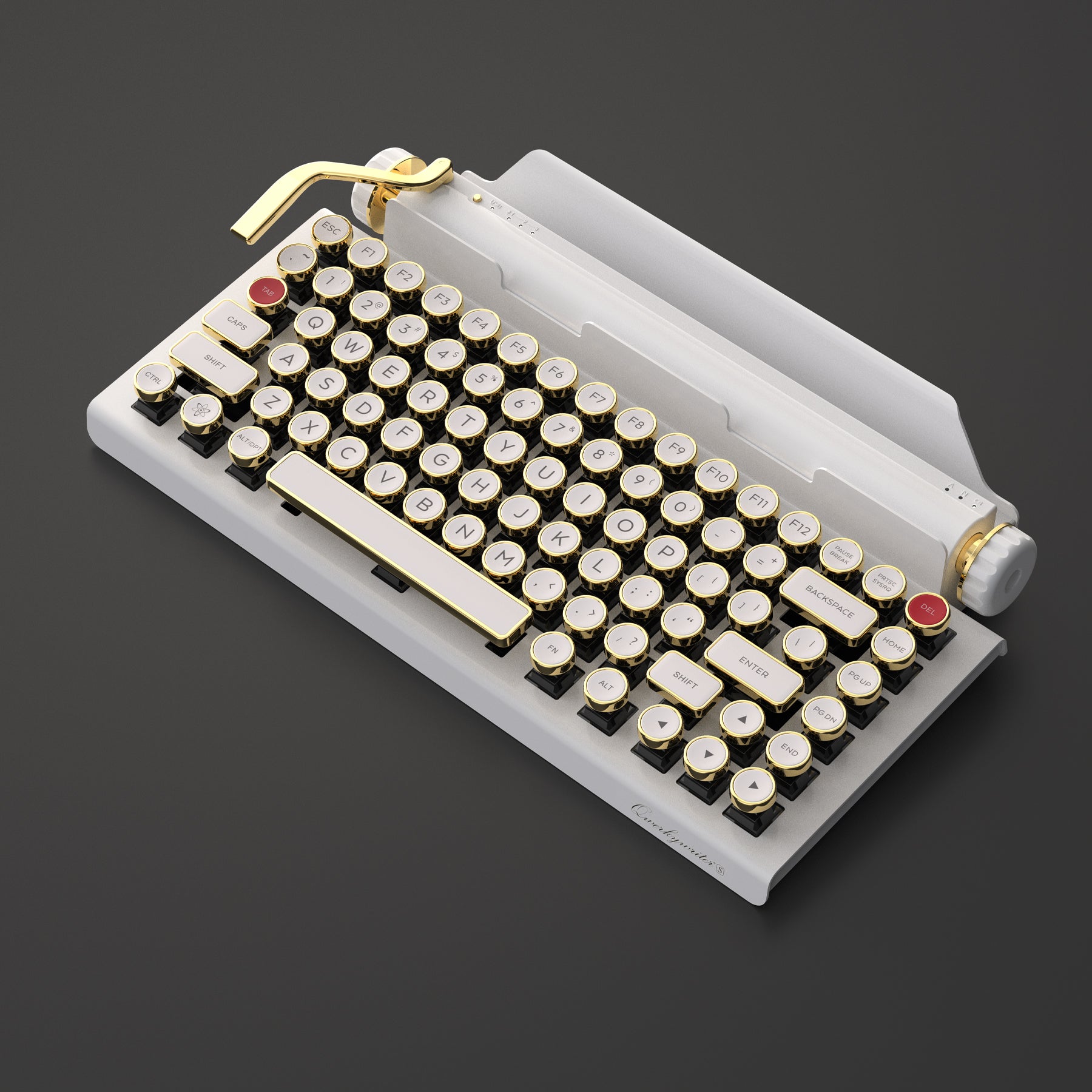 WHITE GOLD SIGNATURE QWERKYWRITER® US LAYOUT