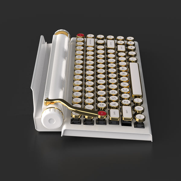 Hand Assembled WHITE GOLD QWERKYWRITER® In Stock 65