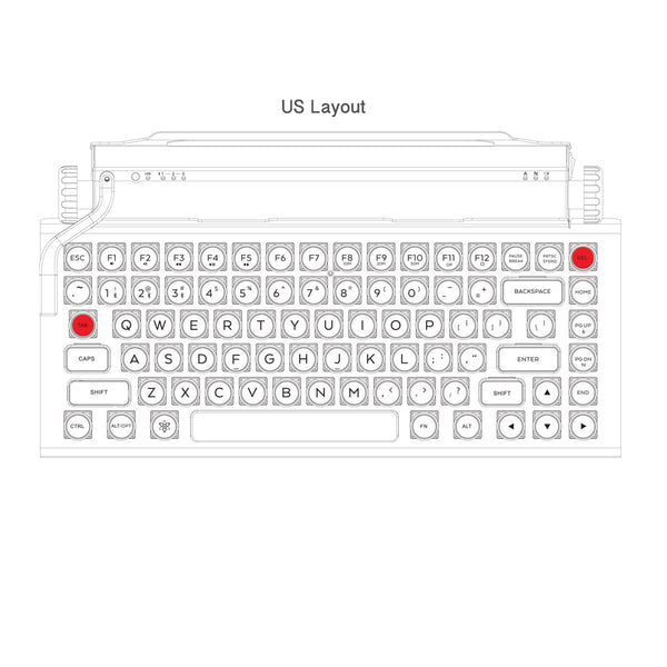 QWERKYWRITER® "US LAYOUT" TYPEWRITER-INSPIRED® MECHANICAL KEYBOARD 15 QWERKYWRITER® "US LAYOUT" TYPEWRITER-INSPIRED® MECHANICAL KEYBOARD 14