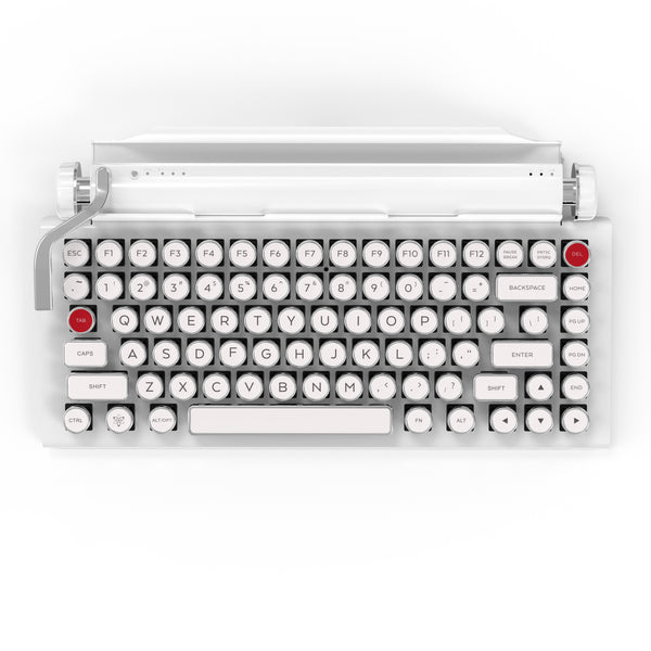 QWERKYWRITER® COLOR WHITE TYPEWRITER-INSPIRED® MECHANICAL KEYBOARD LIMITED EDITION 2