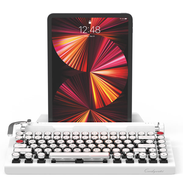 QWERKYWRITER® COLOR WHITE TYPEWRITER-INSPIRED® MECHANICAL KEYBOARD LIMITED EDITION 84