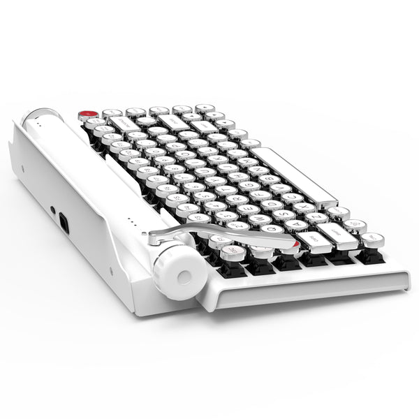 QWERKYWRITER® COLOR WHITE TYPEWRITER-INSPIRED® MECHANICAL KEYBOARD LIMITED EDITION 87