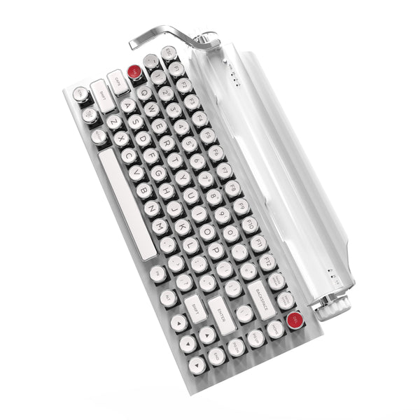 QWERKYWRITER® COLOR WHITE TYPEWRITER-INSPIRED® MECHANICAL KEYBOARD LIMITED EDITION 88